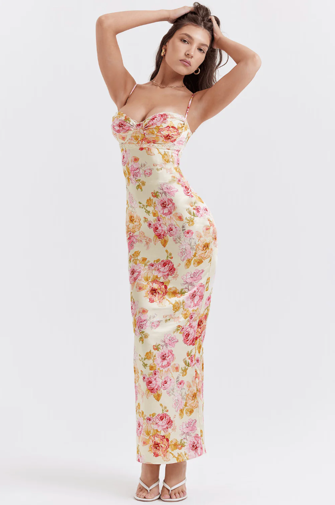 Selene | Floral dress with straps