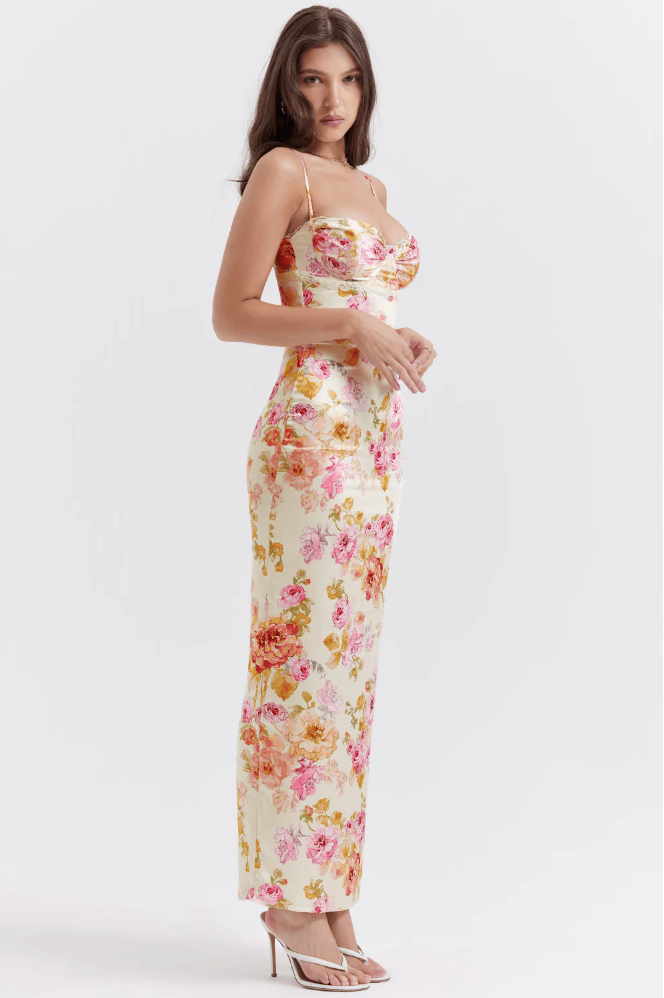 Selene | Floral dress with straps