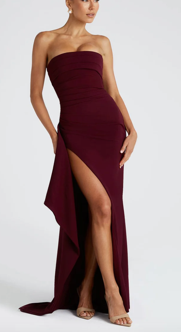 Alina | Long strapless dress 