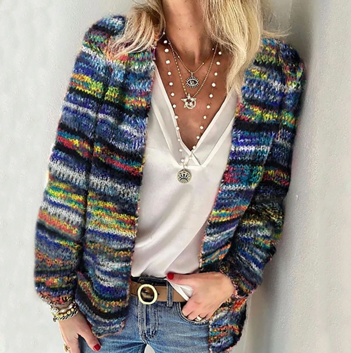 Catherine | Gilet multicolore confortable