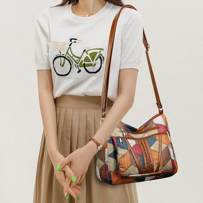 Solara | Mosaic leren handbags
