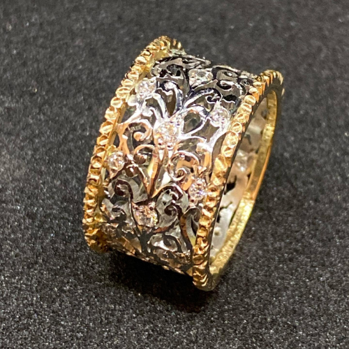 Bague Teressa - Vintage Ivy avec zircon 