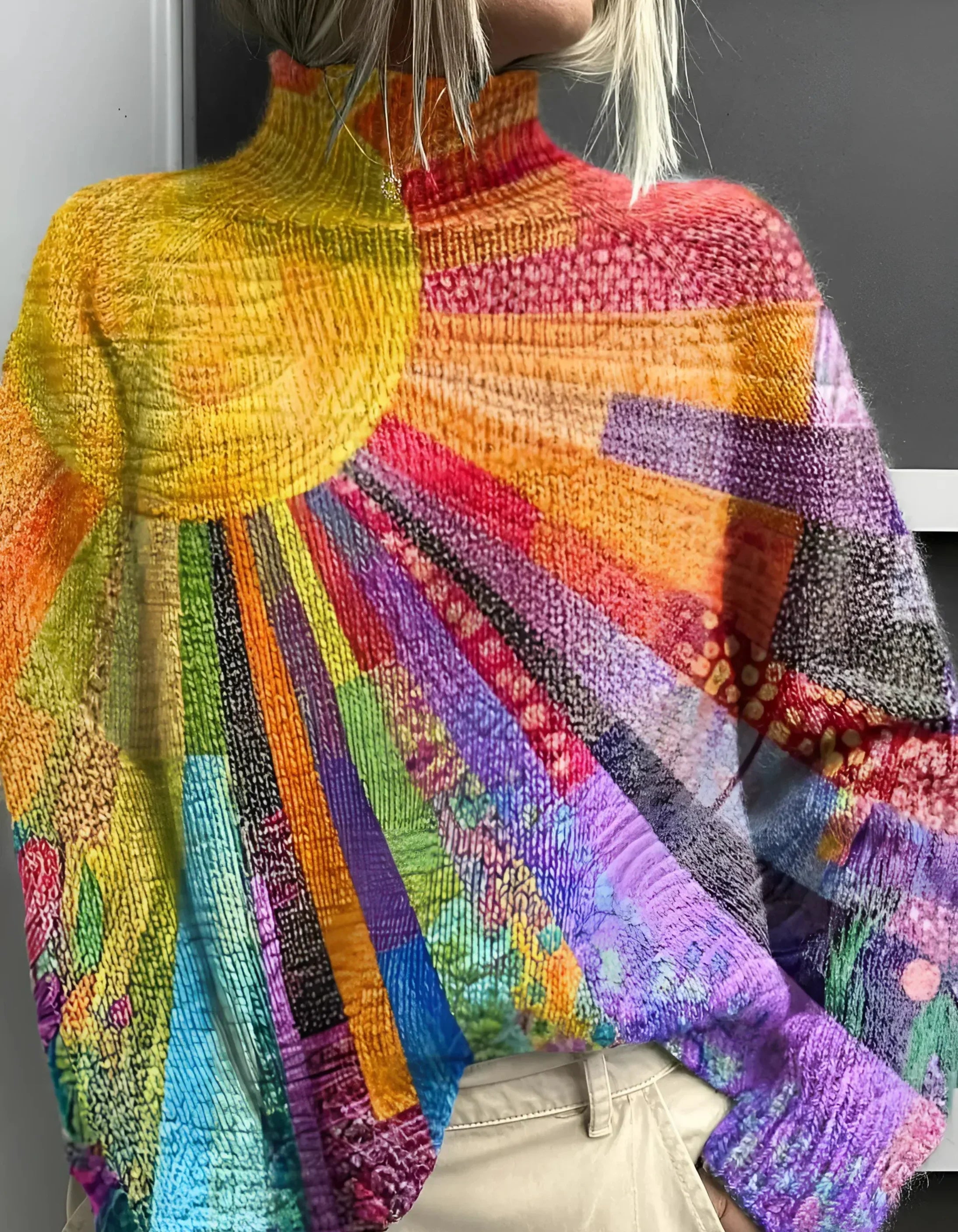 Ada™ | Colorful turtleneck sweater