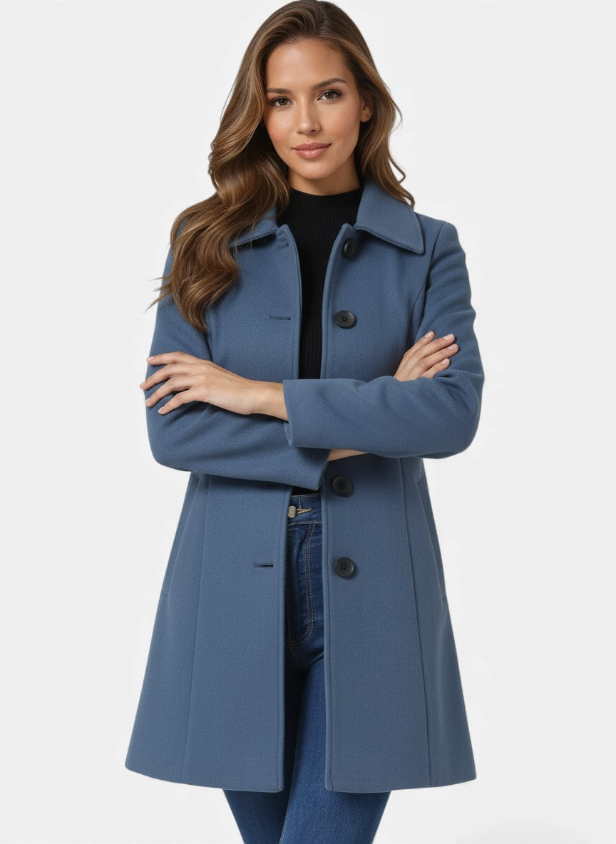 Joséphine | Trench-coat d'hiver à simple boutonnage pour femme