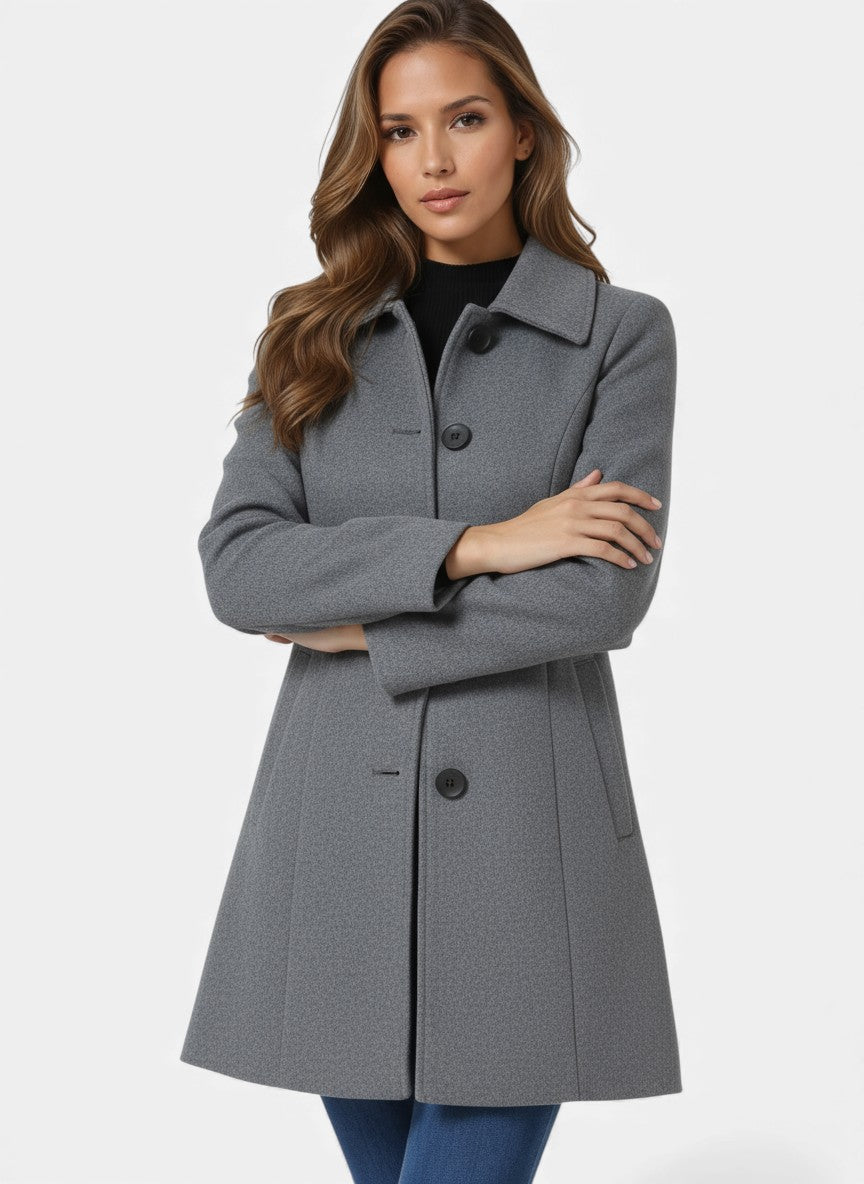 Joséphine | Trench-coat d'hiver à simple boutonnage pour femme
