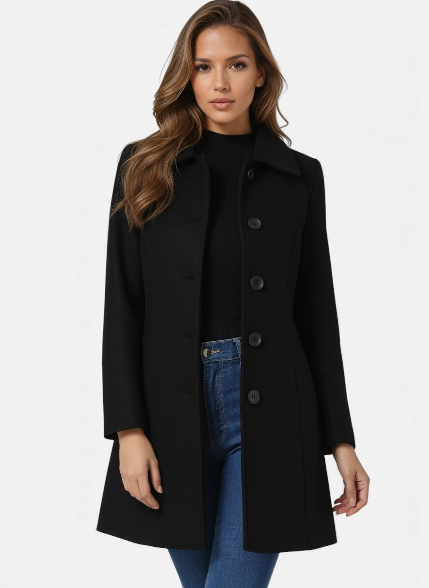 Joséphine | Trench-coat d'hiver à simple boutonnage pour femme