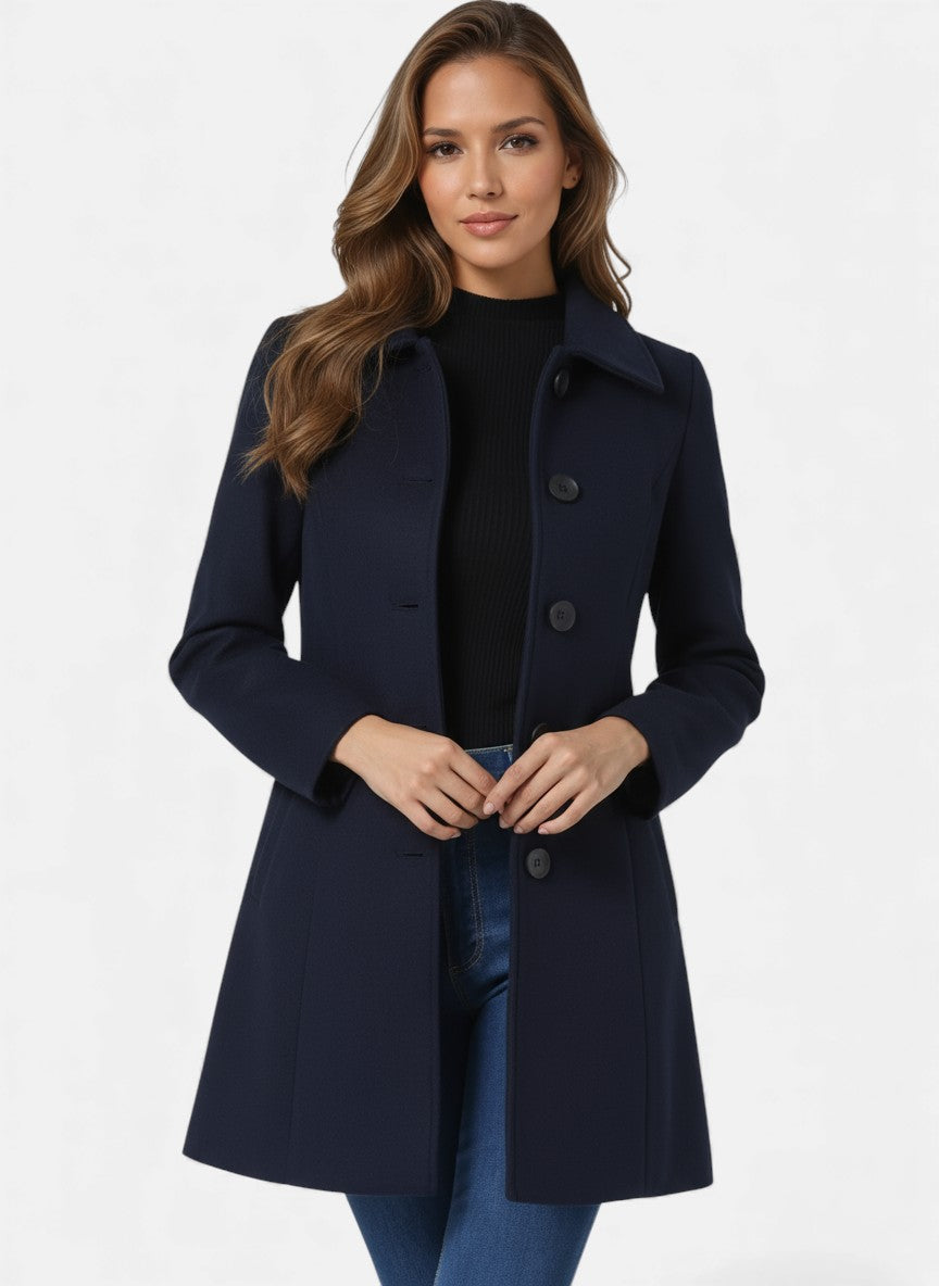 Joséphine | Trench-coat d'hiver à simple boutonnage pour femme