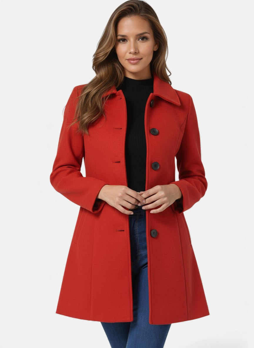 Joséphine | Trench-coat d'hiver à simple boutonnage pour femme