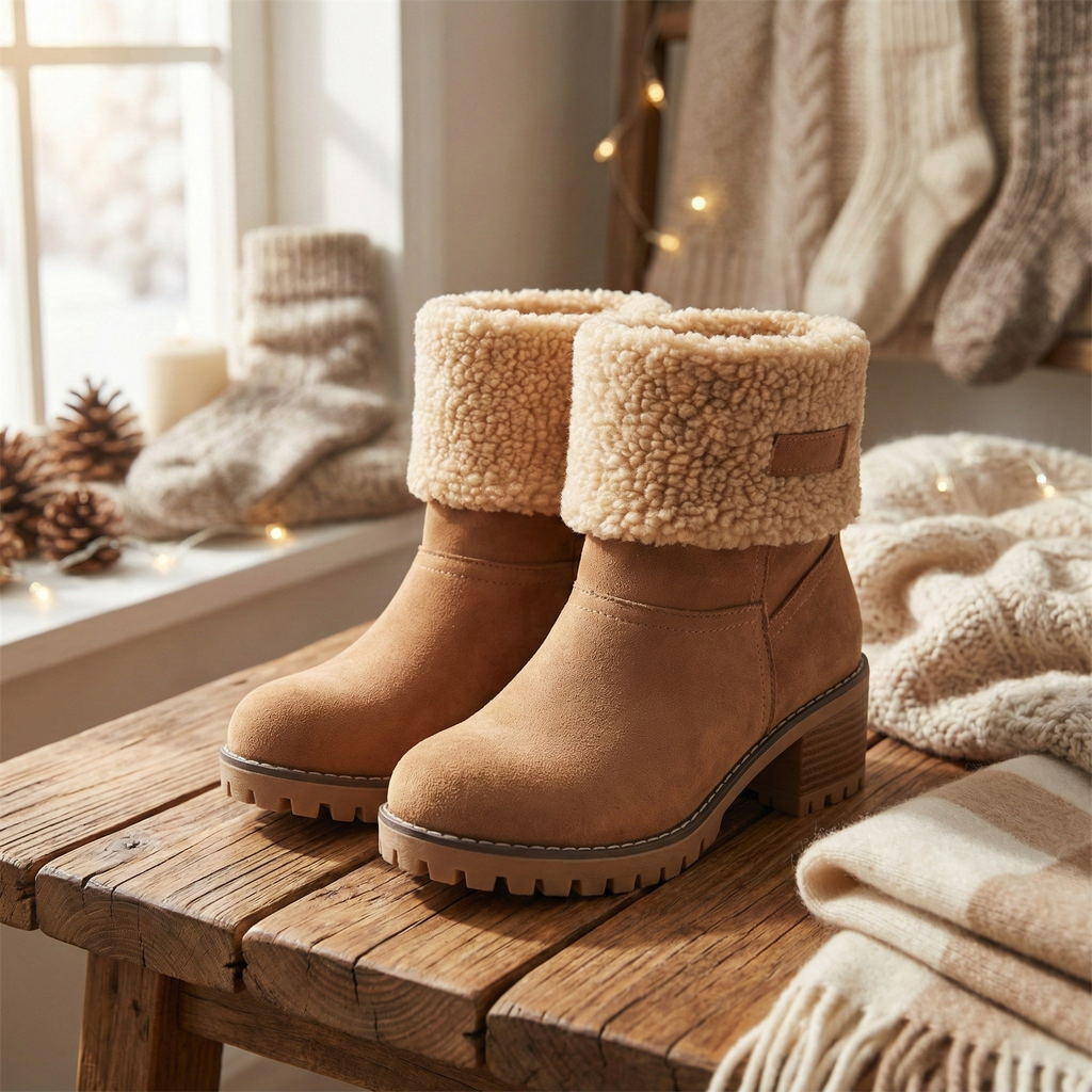 Sara™ | Swiss Style Ankle Winter Boots with Heel