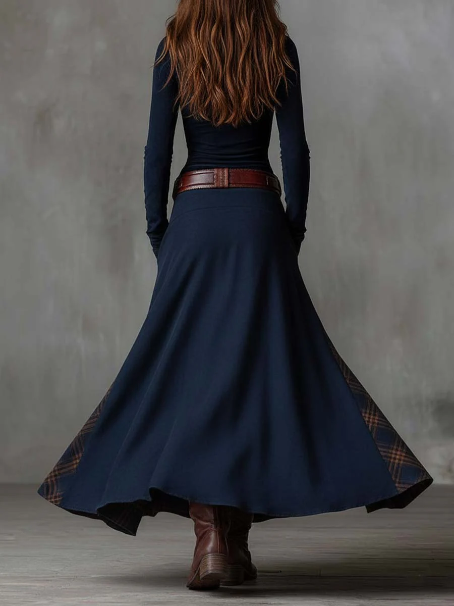 Michelle | Robe en daim ceinturée