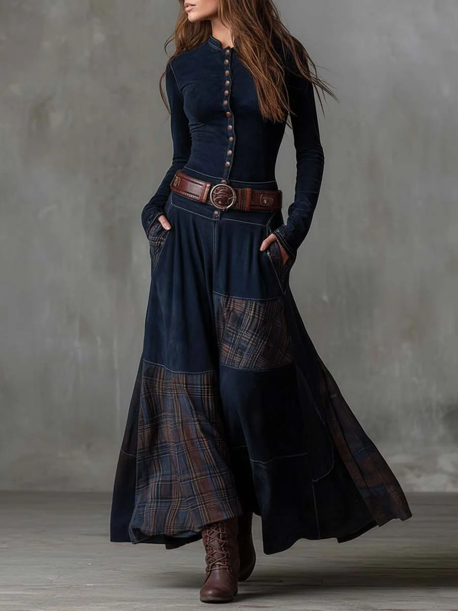 Michelle | Robe en daim ceinturée