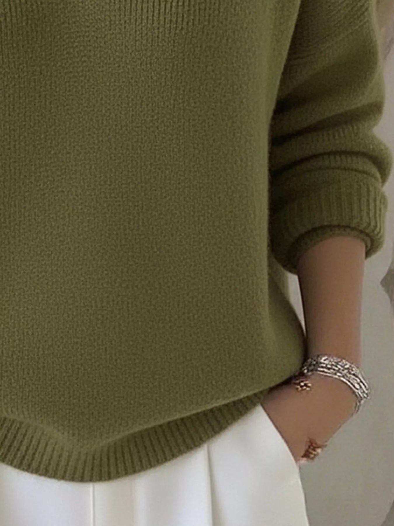 Zaïa | Pull décontracté en tricot à col en V