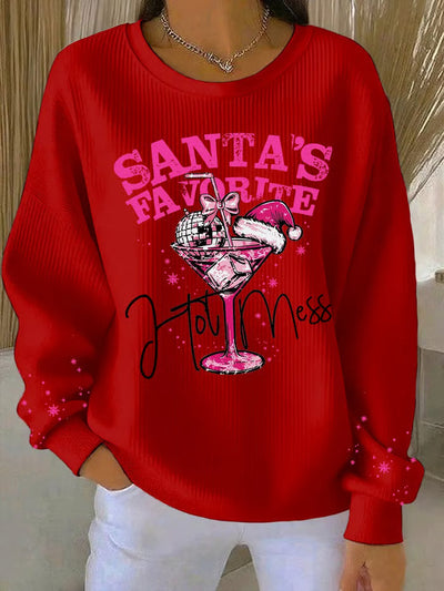 Noa - Kersttrui met feestelijke print