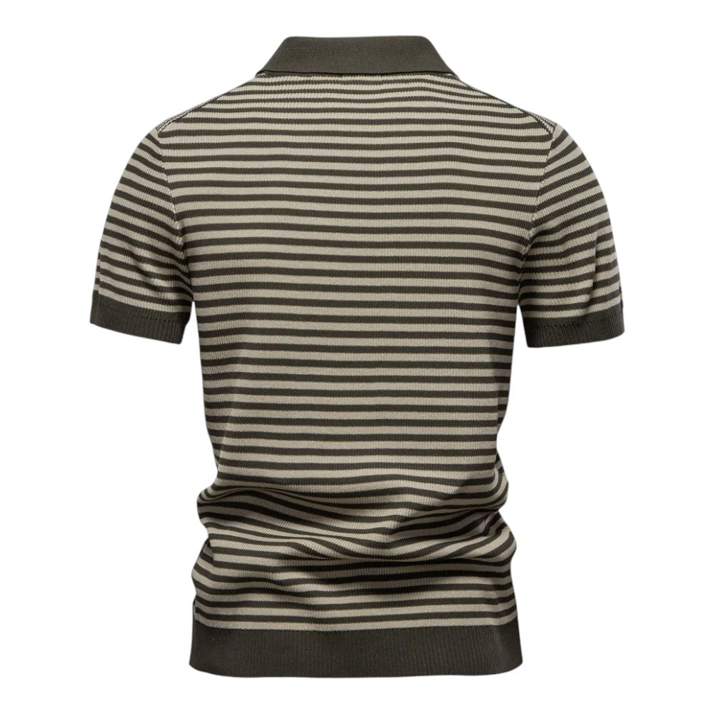 Jakub™ | Summer men's polo shirt with stripes