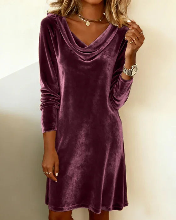 Serena – Robe en velours souple et luxueux