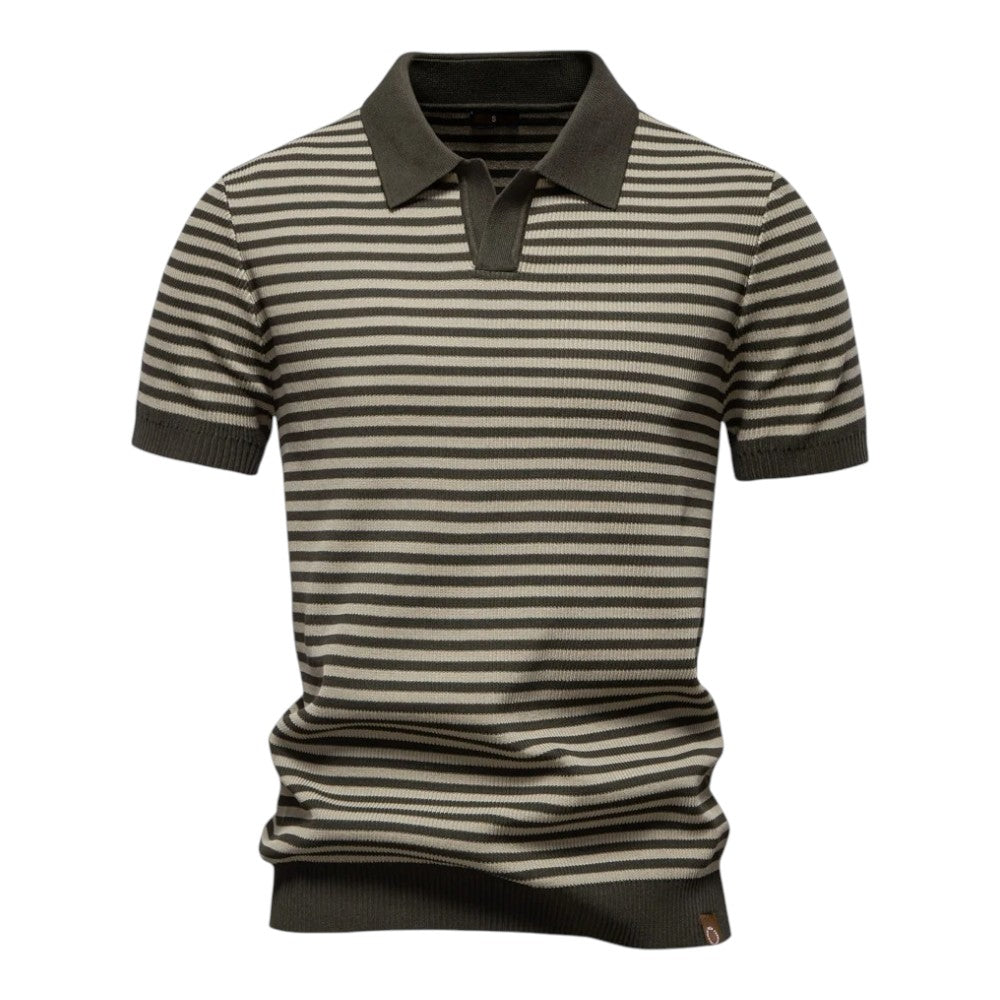 Jakub™ | Summer men's polo shirt with stripes