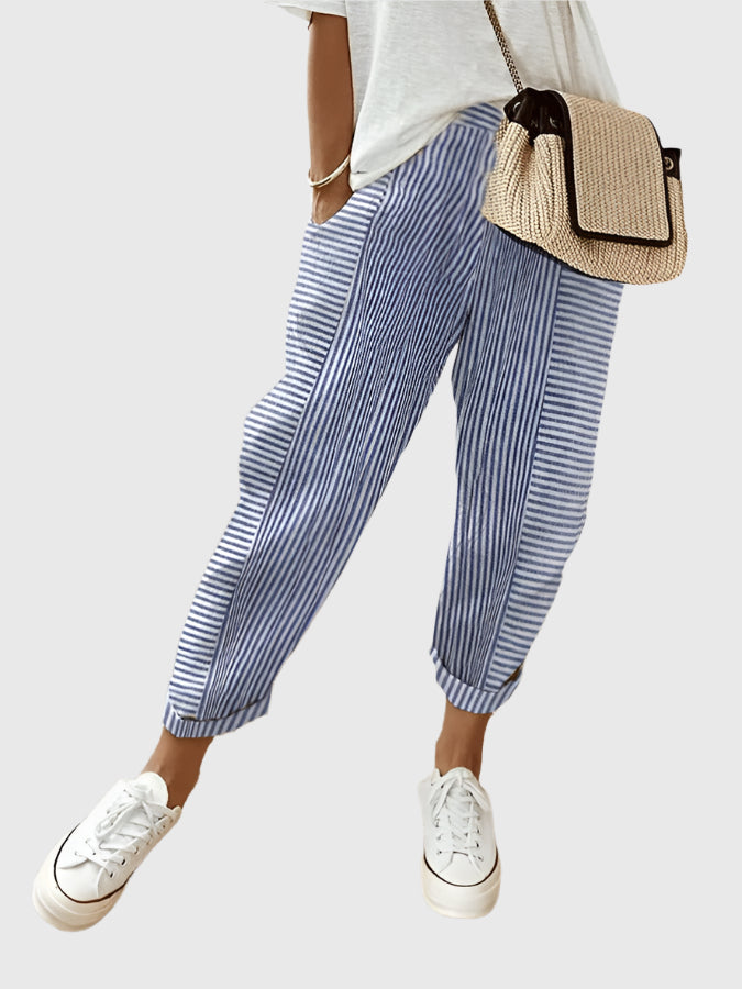 Nicola - Pantalon rayé