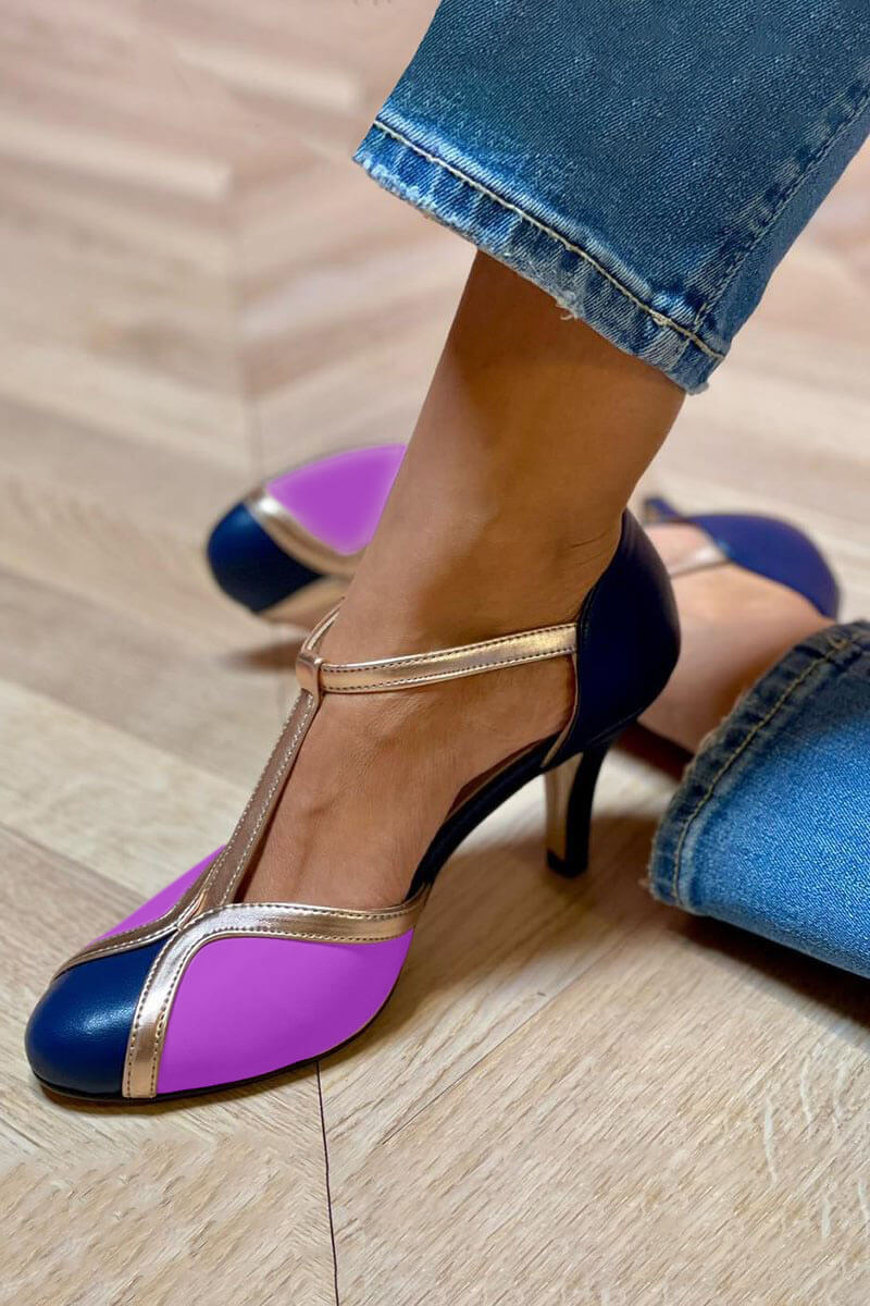 FELICIA™ | Stylish pumps with T-strap and round toe 