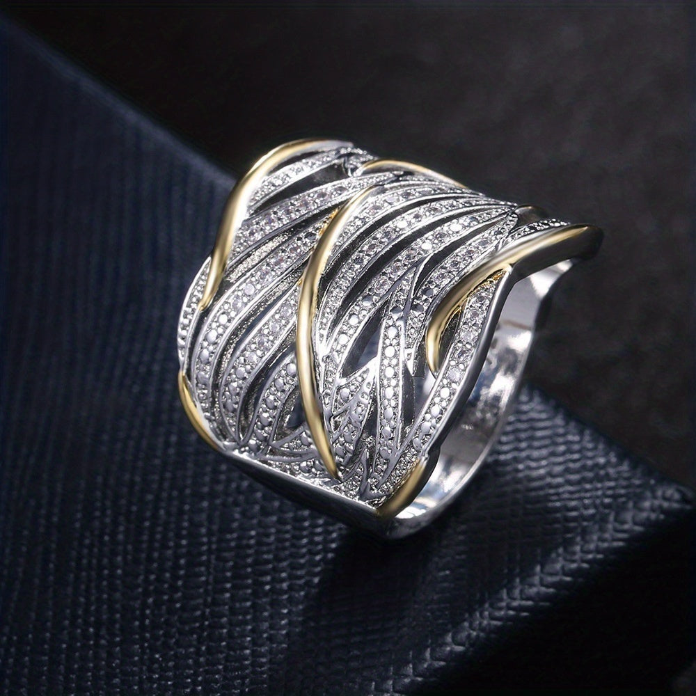 Bague torsadée élégante à plusieurs niveaux