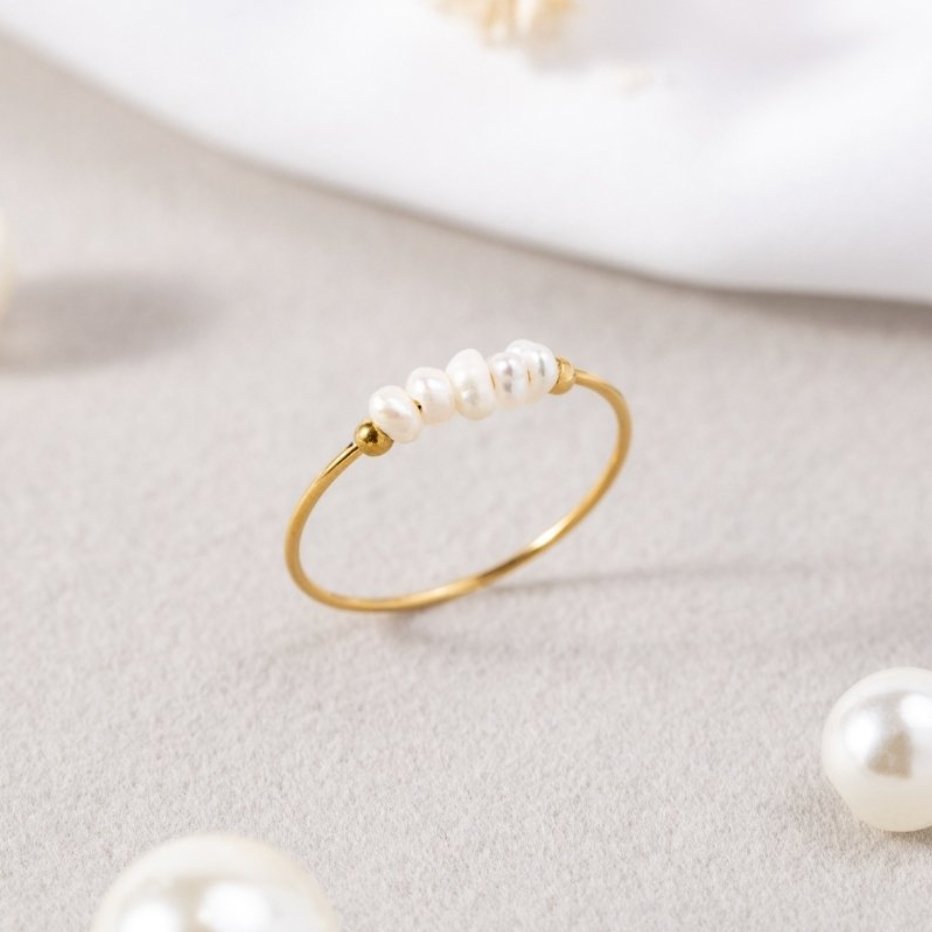 Bague Silva avec perles d'eau douce