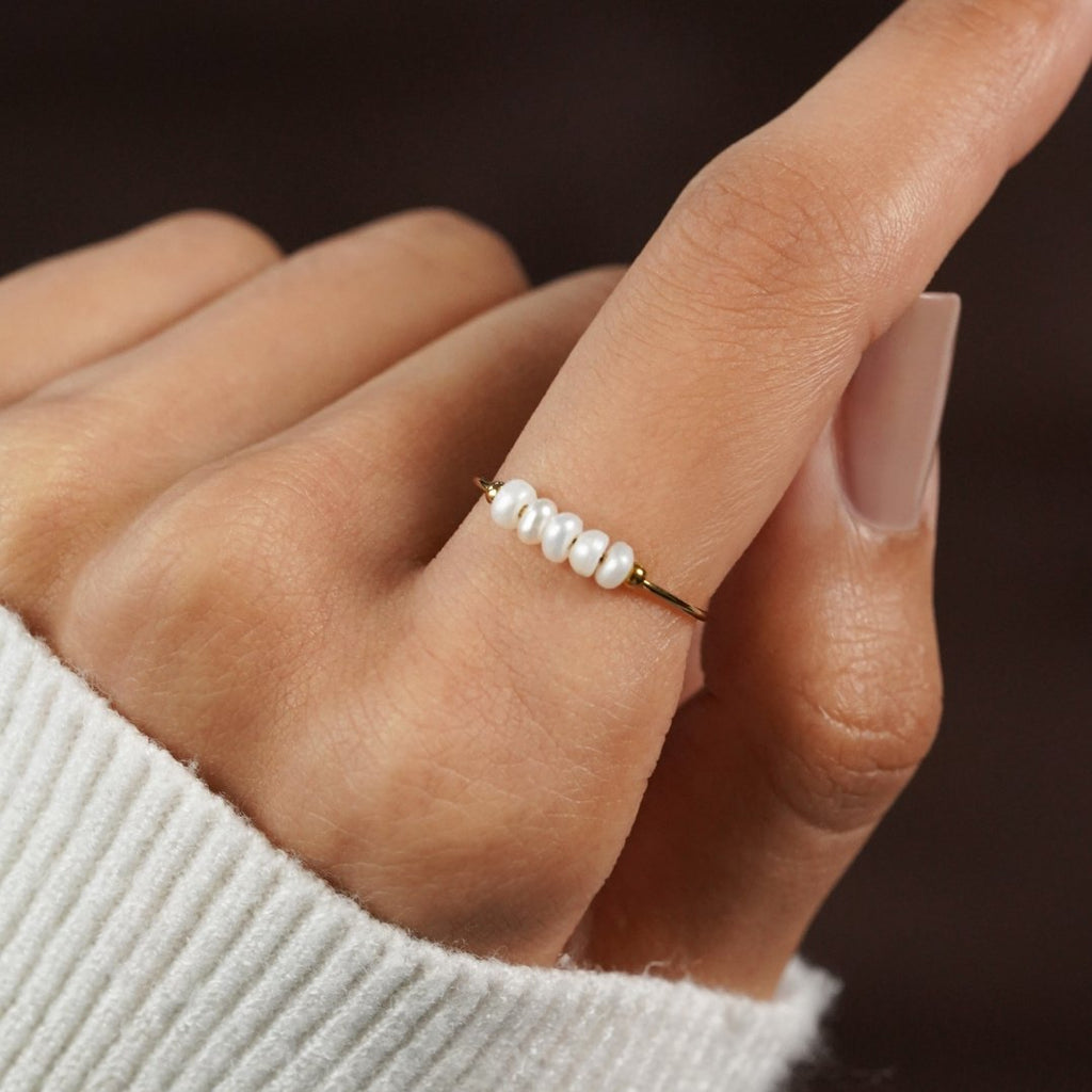 Silva - Bague en perles d'eau douce
