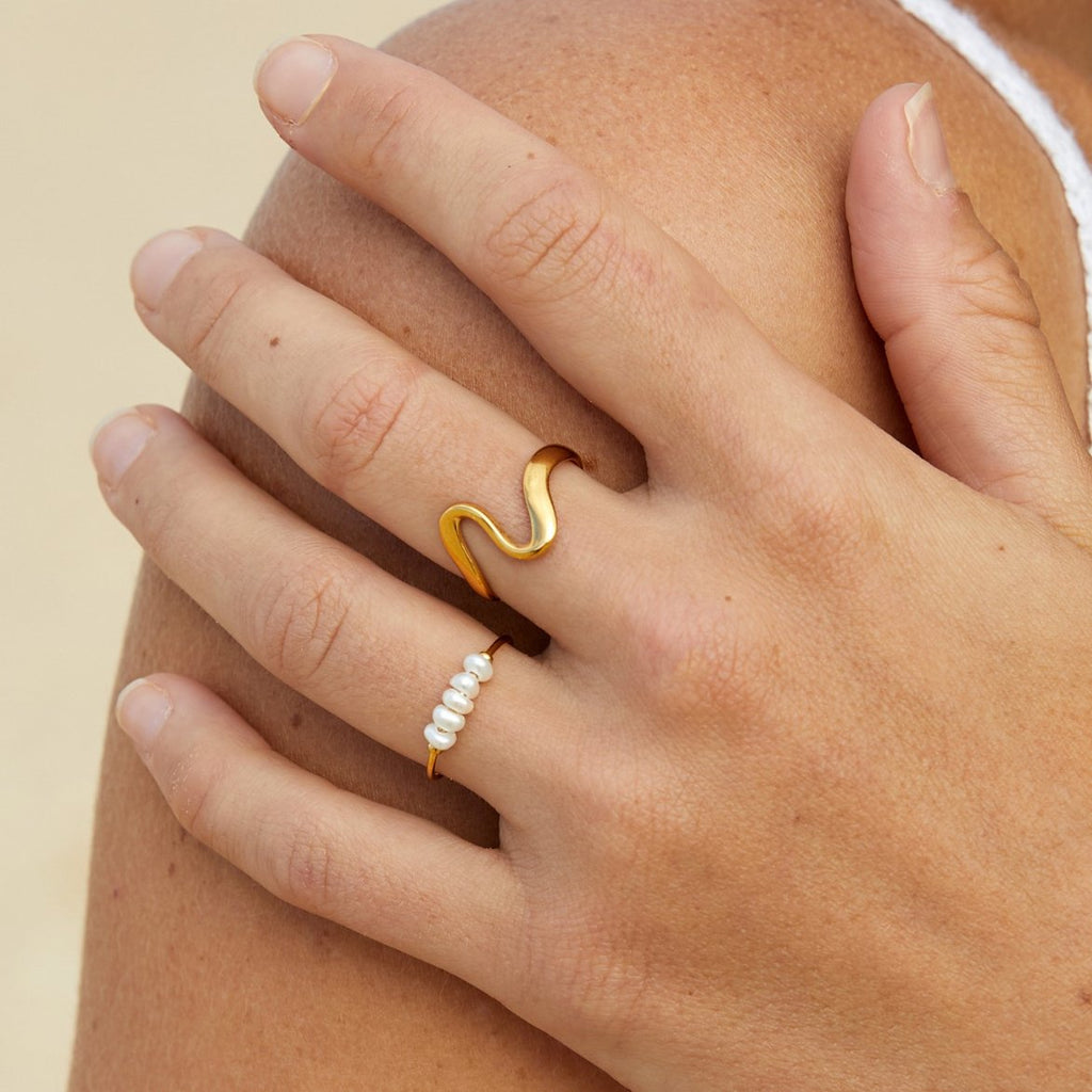 Silva - Bague en perles d'eau douce