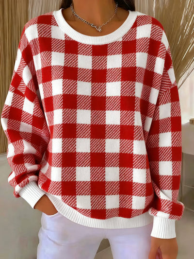 Tess - Gebreide trui met ruitpatroon