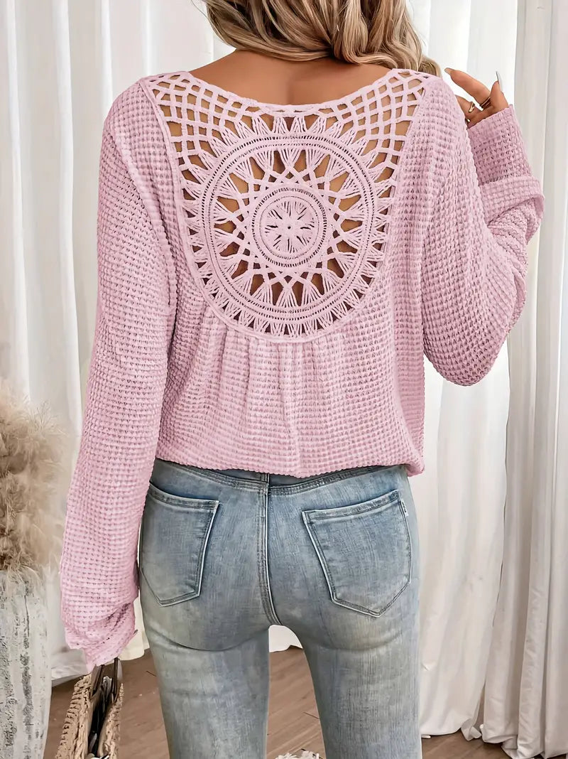 Wilma™ – Elegant Ibiza-style V-neck blouse