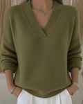 Zaïa | Pull décontracté en tricot à col en V