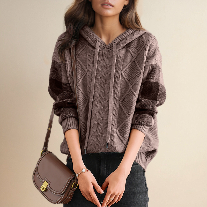 Léonie | Pull à capuche jacquard
