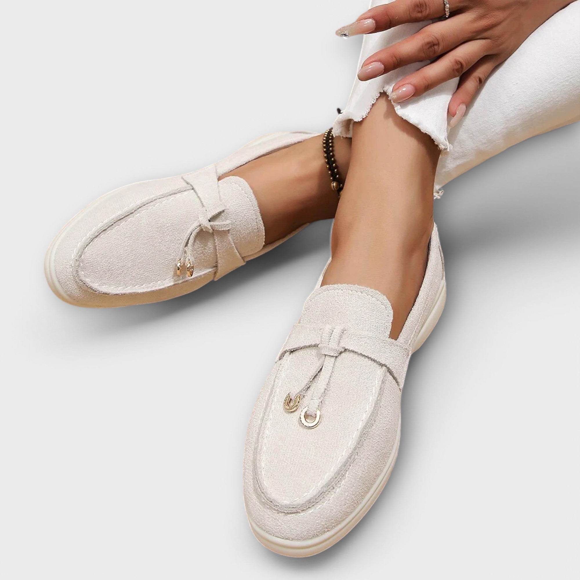 GAMILIA™ | Luxurious velvet loafers with elegant metal detail