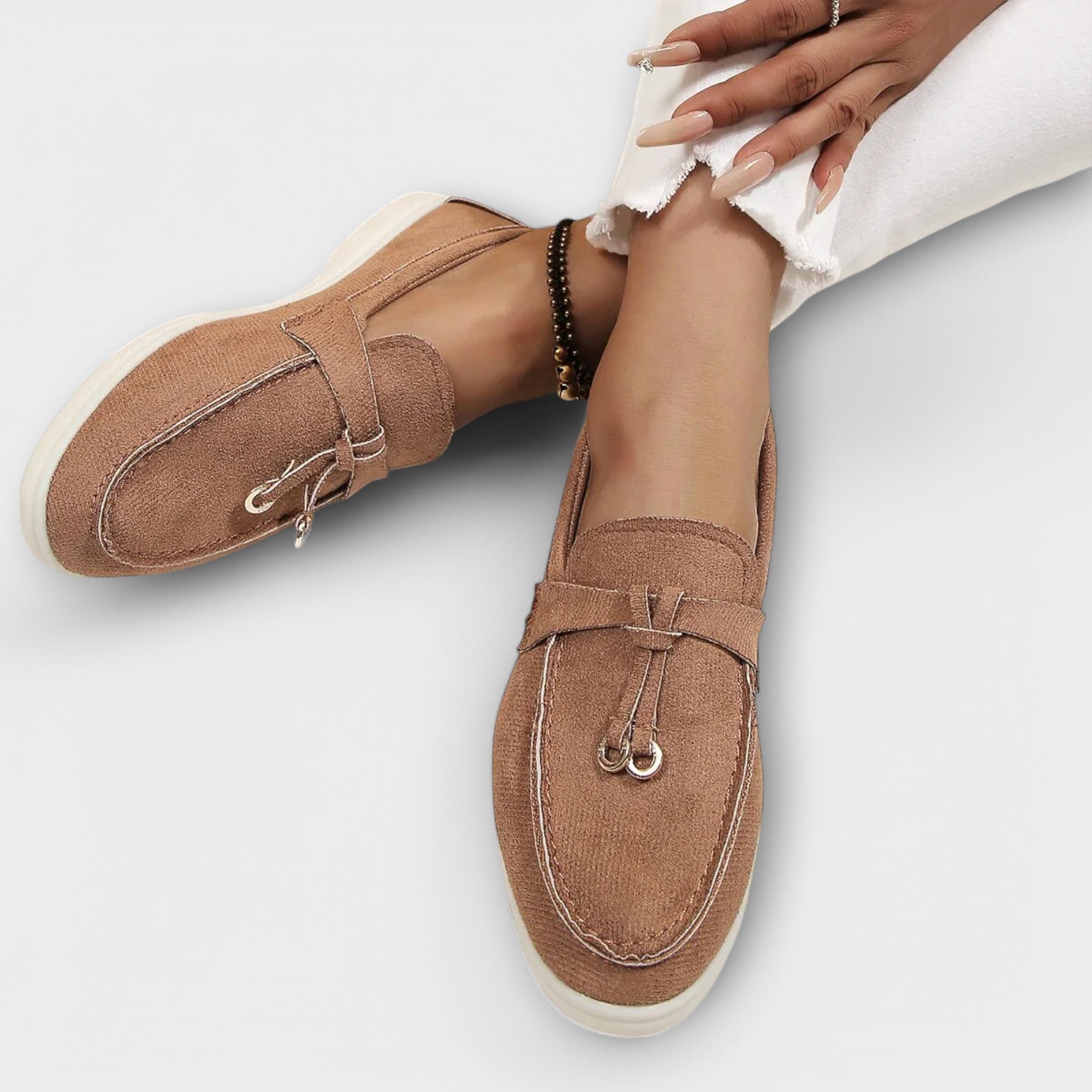 GAMILIA™ | Luxurious velvet loafers with elegant metal detail