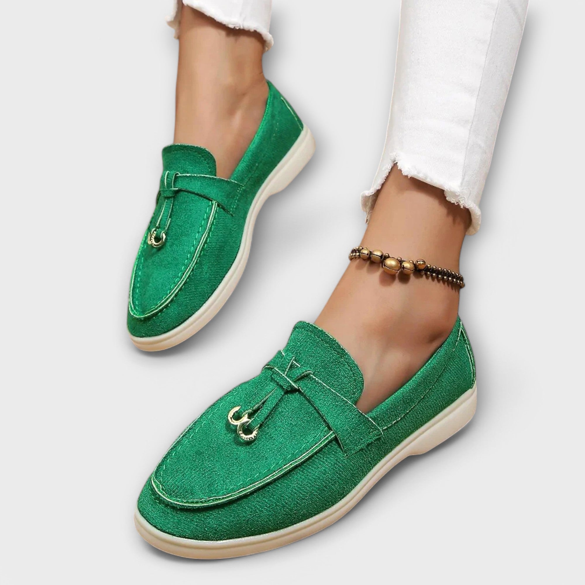GAMILIA™ | Luxurious velvet loafers with elegant metal detail