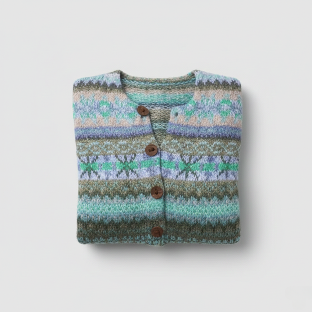 Ebby | Gilet boutonné à imprimé artistique