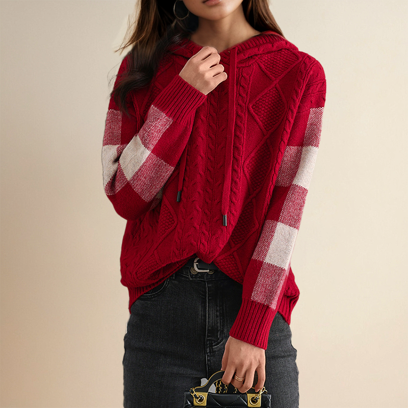 Léonie | Pull à capuche jacquard