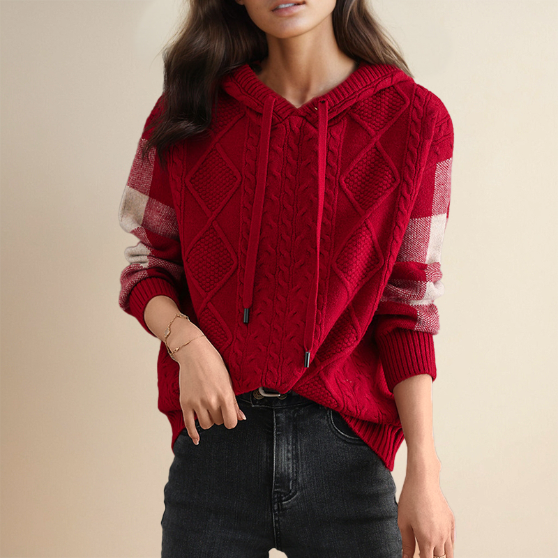 Léonie | Pull à capuche jacquard