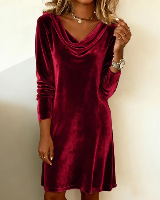 Serena – Robe en velours souple et luxueux