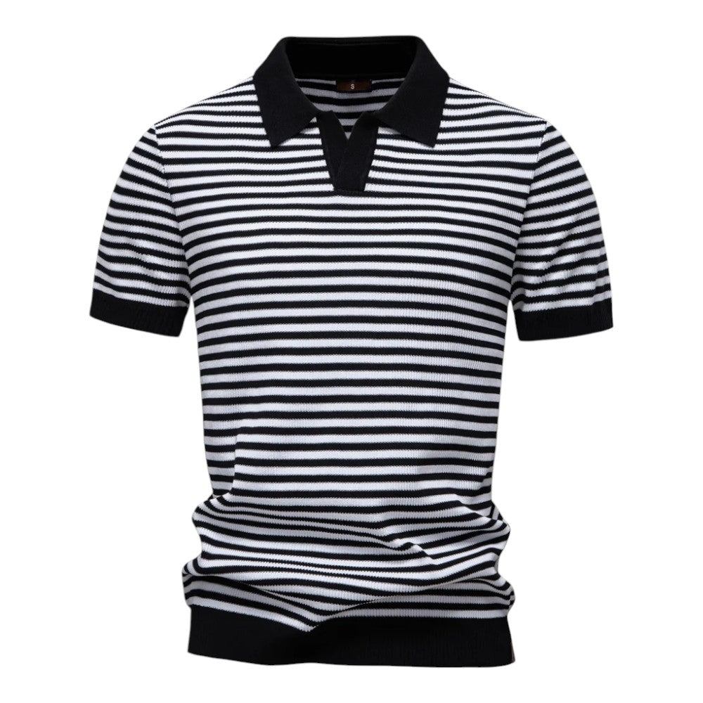 Jakub™ | Summer men's polo shirt with stripes