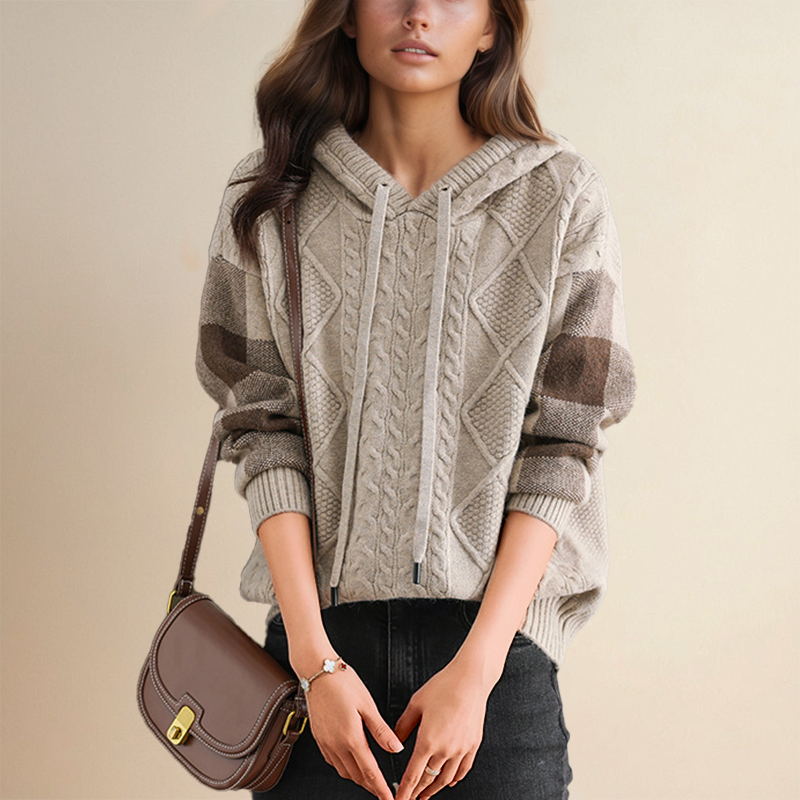 Léonie | Pull à capuche jacquard