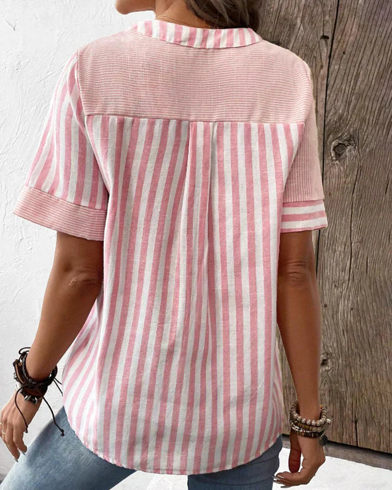 Frederique™ | Elegant striped blouse