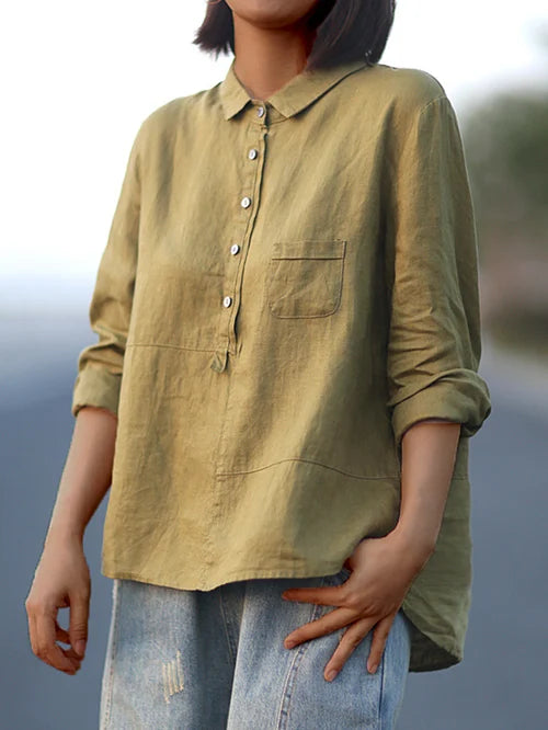 Laura™ | Elegant long-sleeved blouse