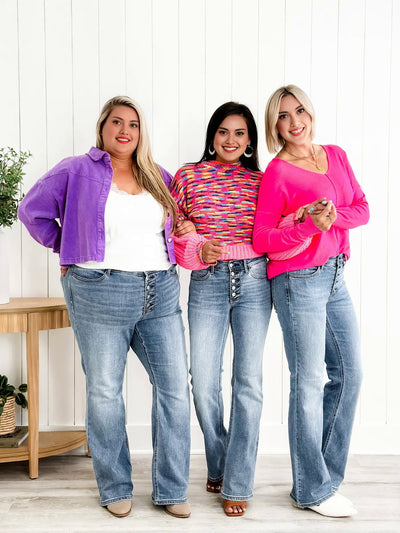 Evelien | Comfortabele Jeans Met Een Mid-Rise Tailleband En Knoopsluiting