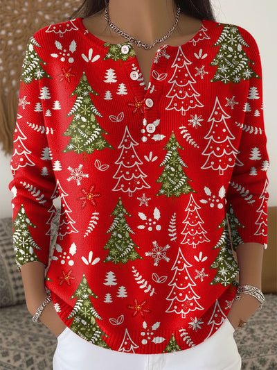 Sofie | Christmas Sweater with Decorative Buttons