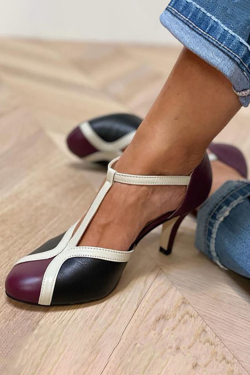 FELICIA™ | Stylové lodičky s T-páskem a kulatou špičkou