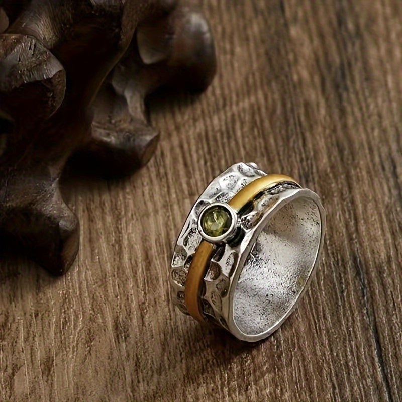 Bague élégante en zircon vert