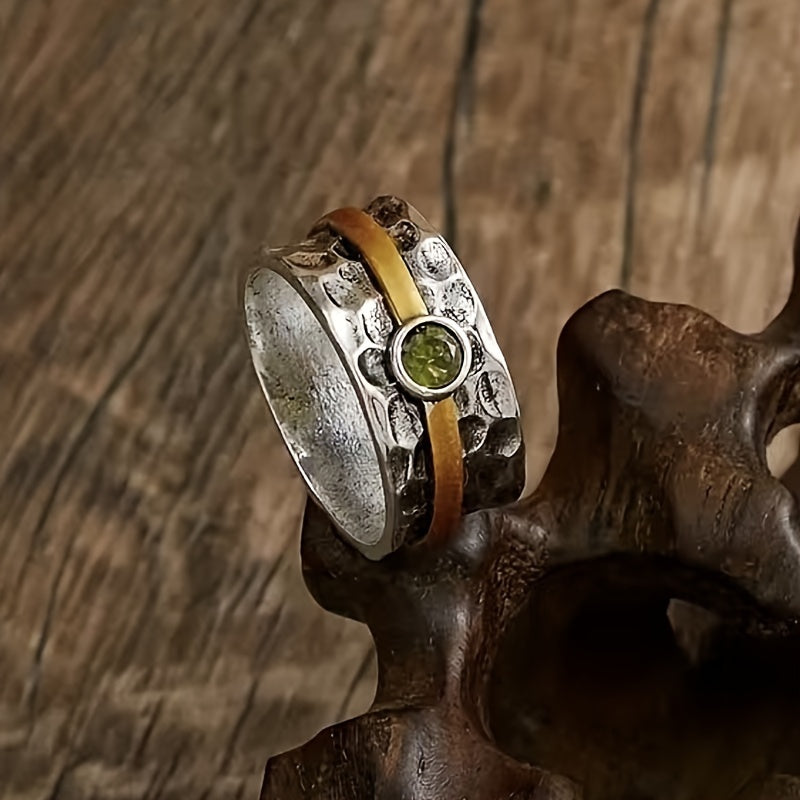 Bague élégante en zircon vert