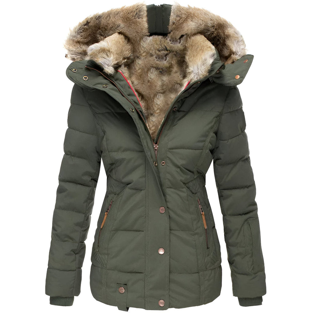 ANNELOROVA | Women's winter jacket with hood and tapered fit