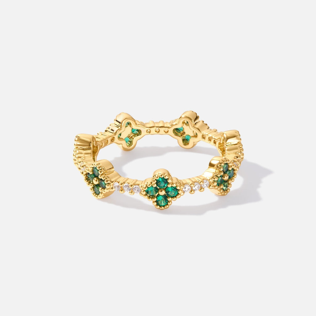 Marisol - Bague en cristal en forme de trèfle