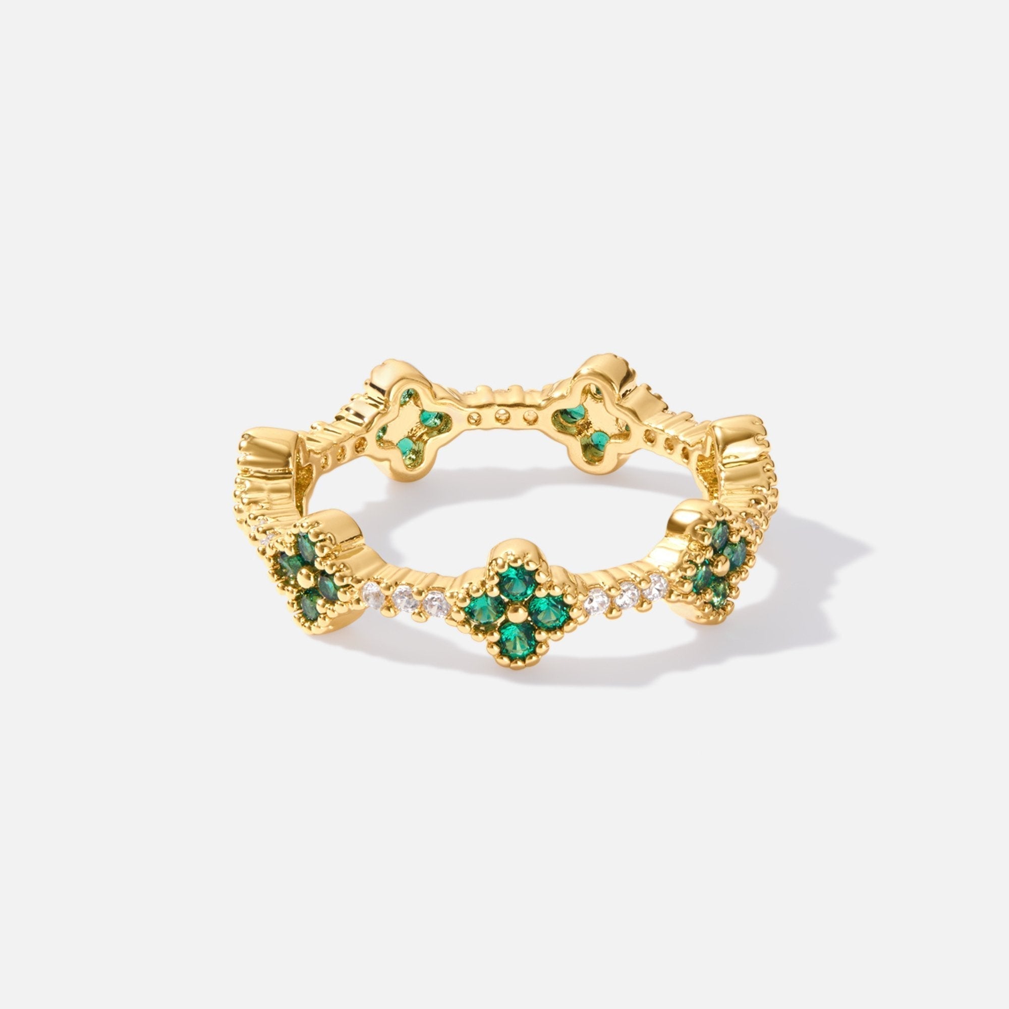 Marisol - Bague en cristal en forme de trèfle