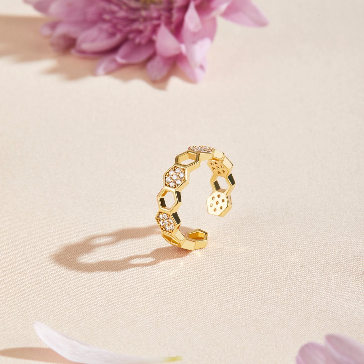 Bague Cinthia en or et cristal